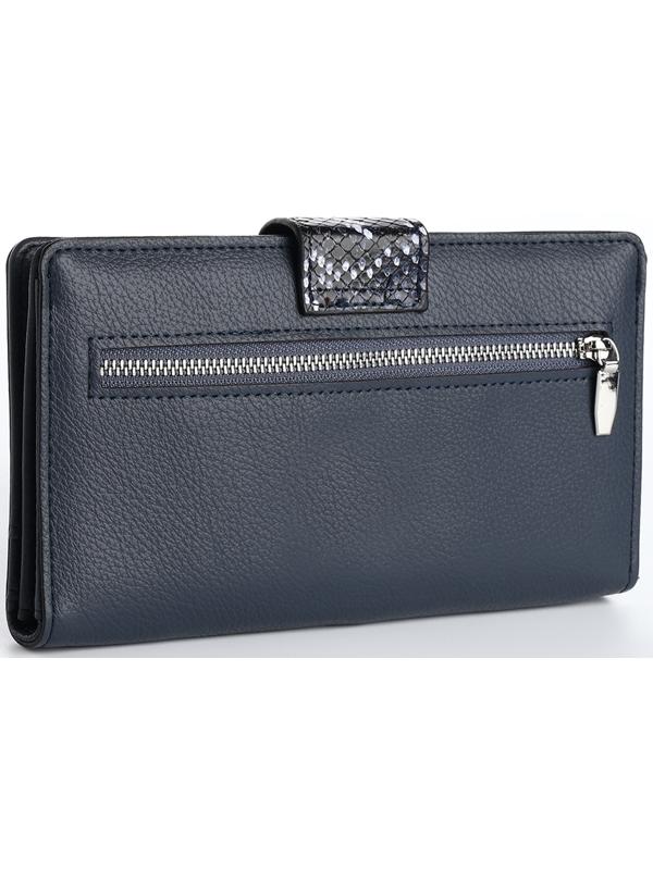 Кошелёк на магните, цвет синий