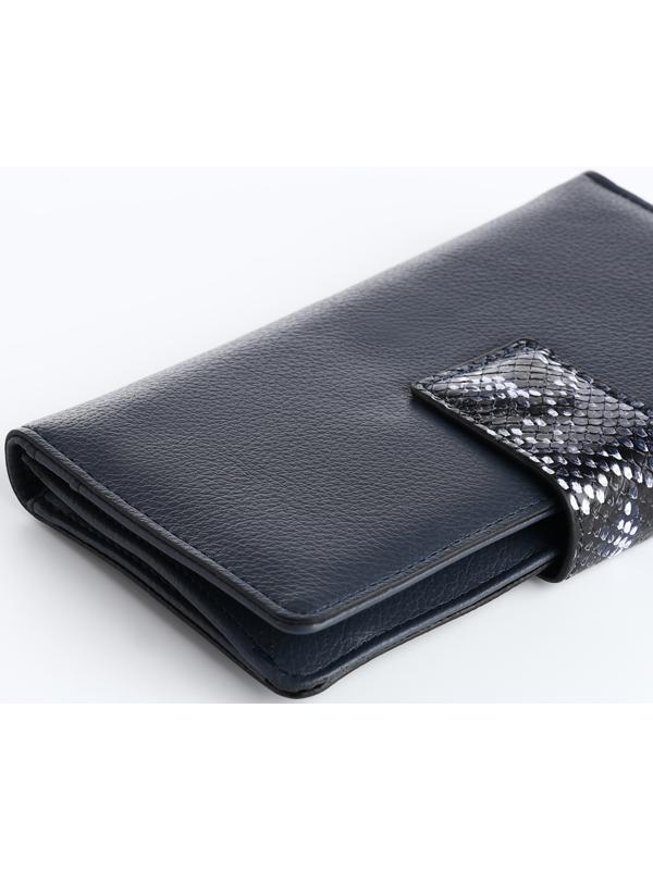 Кошелёк на магните, цвет синий