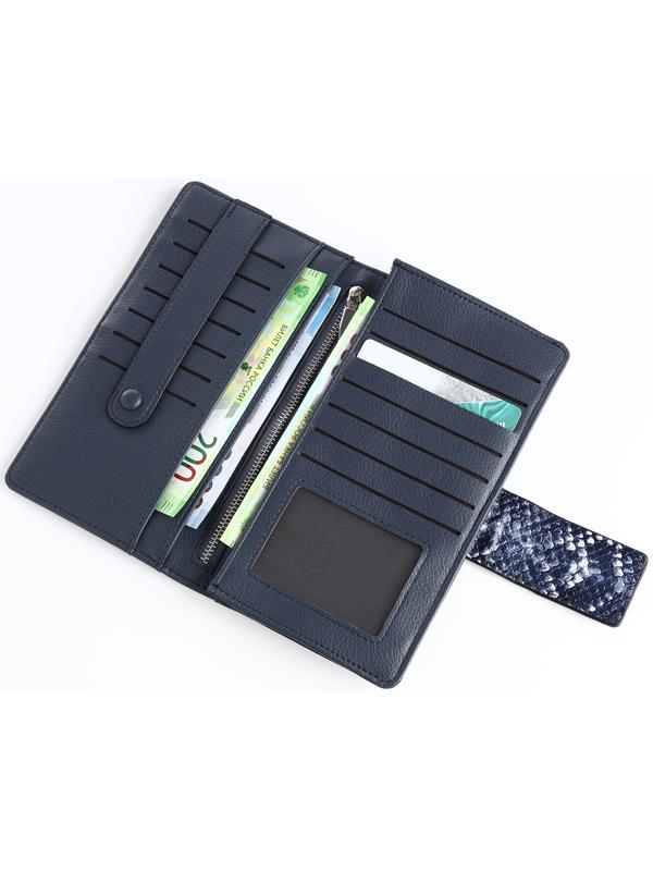 Кошелёк на магните, цвет синий