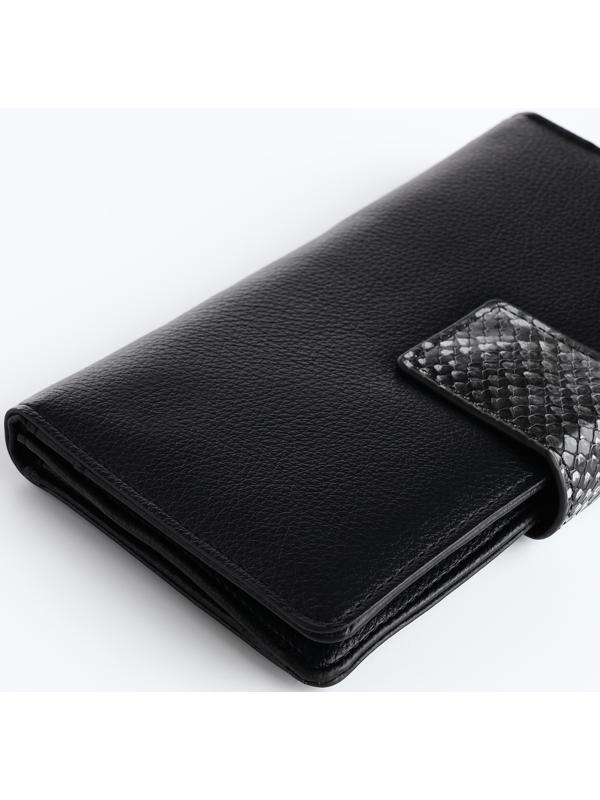 Кошелёк на магните, цвет чёрный