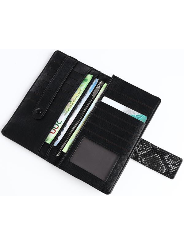 Кошелёк на магните, цвет чёрный