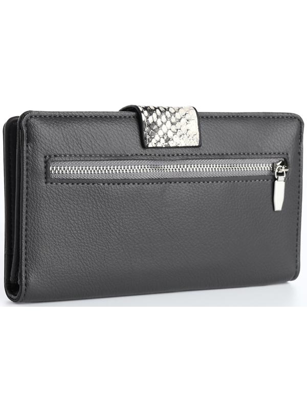 Кошелёк на магните, цвет серый