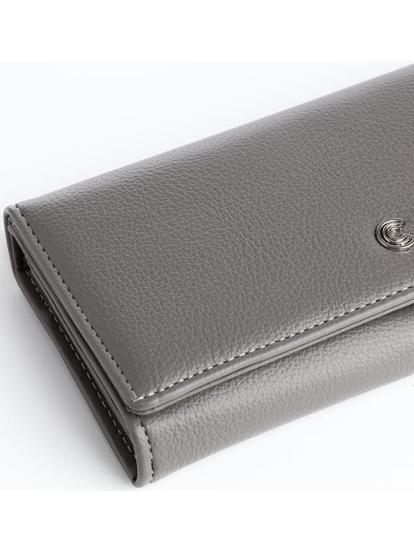 Кошелёк на магните, цвет серый
