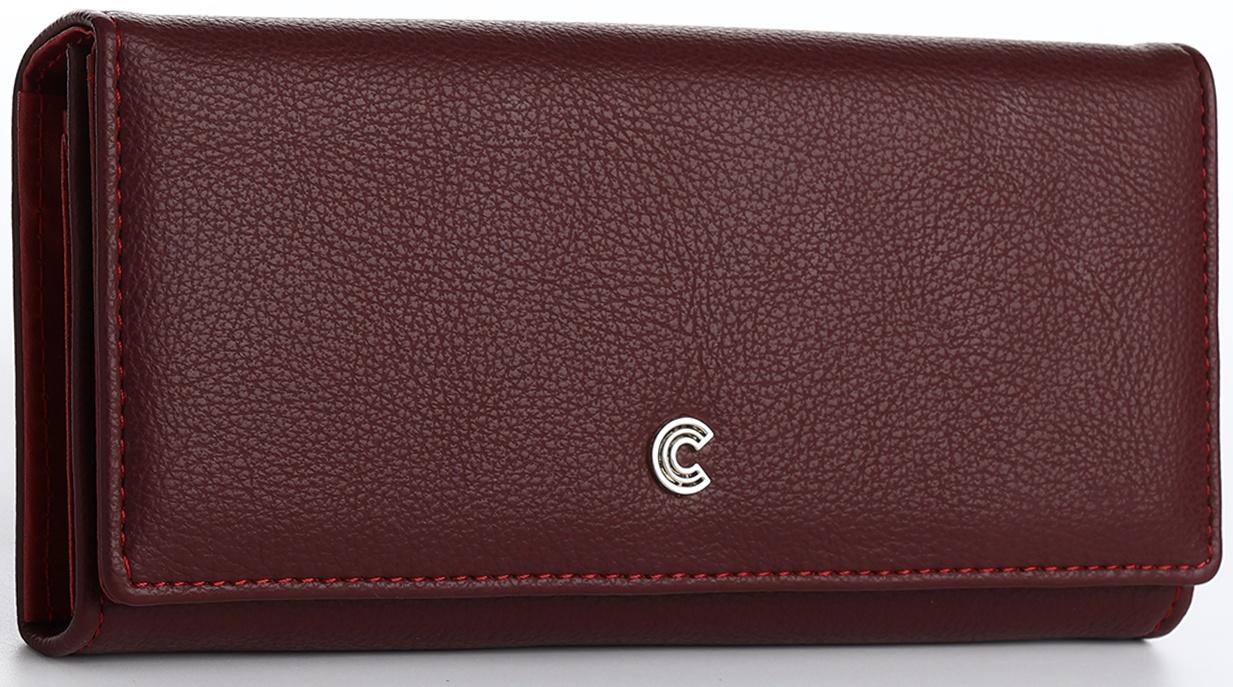 Кошелёк на магните, цвет бордовый
