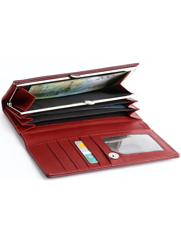 Кошелёк на магните, цвет бордовый