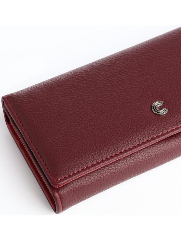 Кошелёк на магните, цвет бордовый