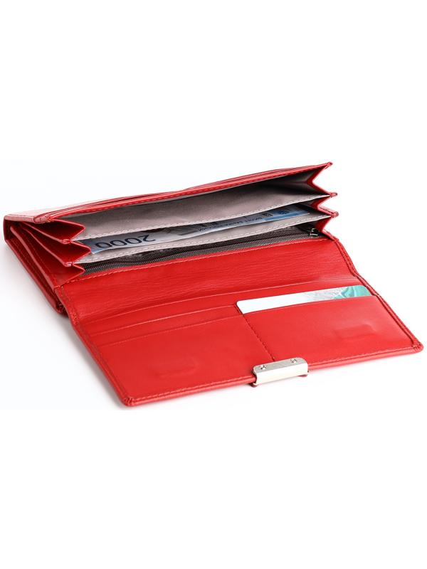 Кошелёк на магните, цвет красный