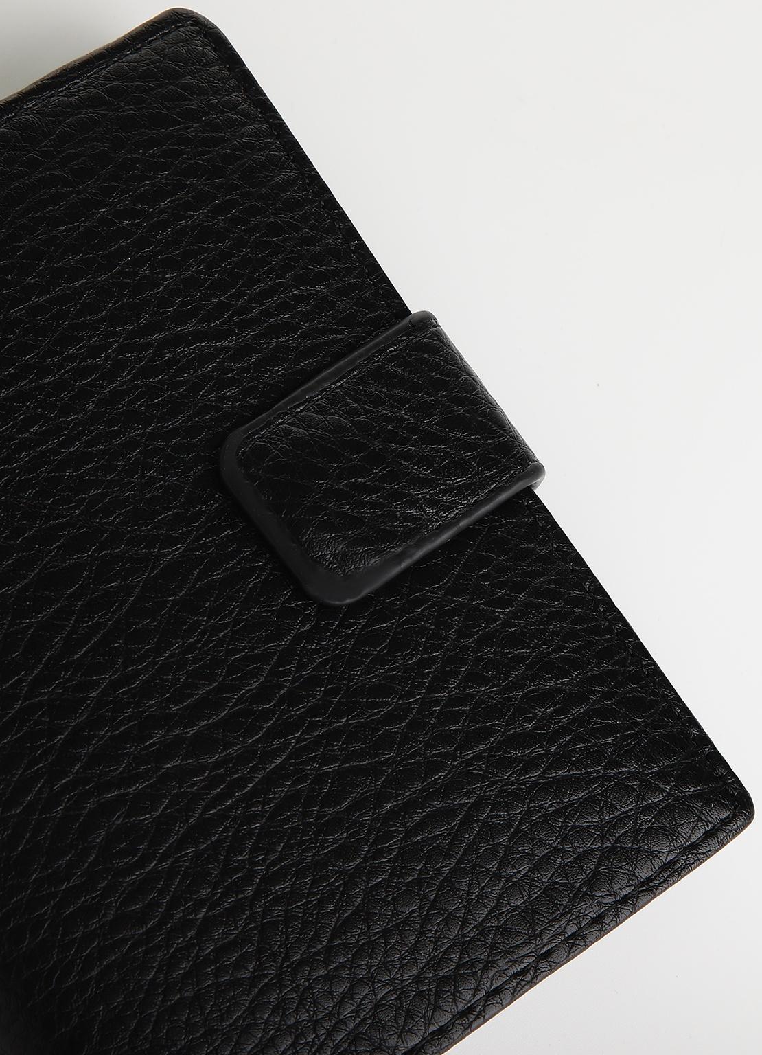 Портмоне на магните 3 в 1, отдел для автодокументов, паспорта, цвет чёрный