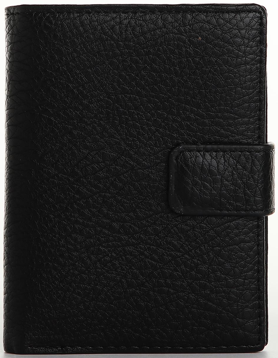 Портмоне на магните 3 в 1, отдел для автодокументов, паспорта, цвет чёрный