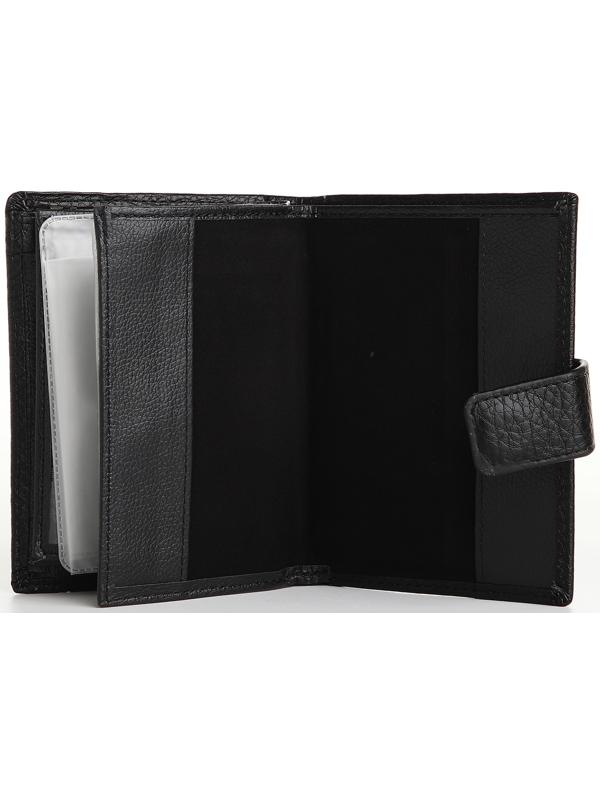 Портмоне на магните 3 в 1, отдел для автодокументов, паспорта, цвет чёрный