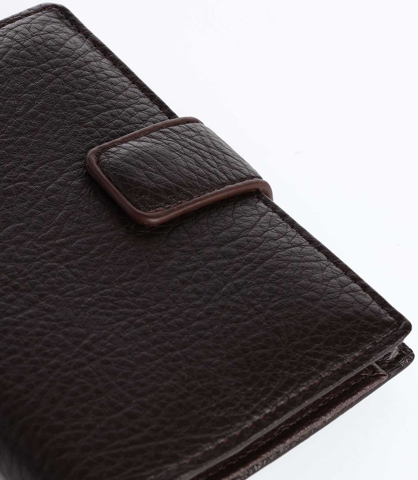 Портмоне на магните 3 в 1, отдел для автодокументов, паспорта, цвет коричневый