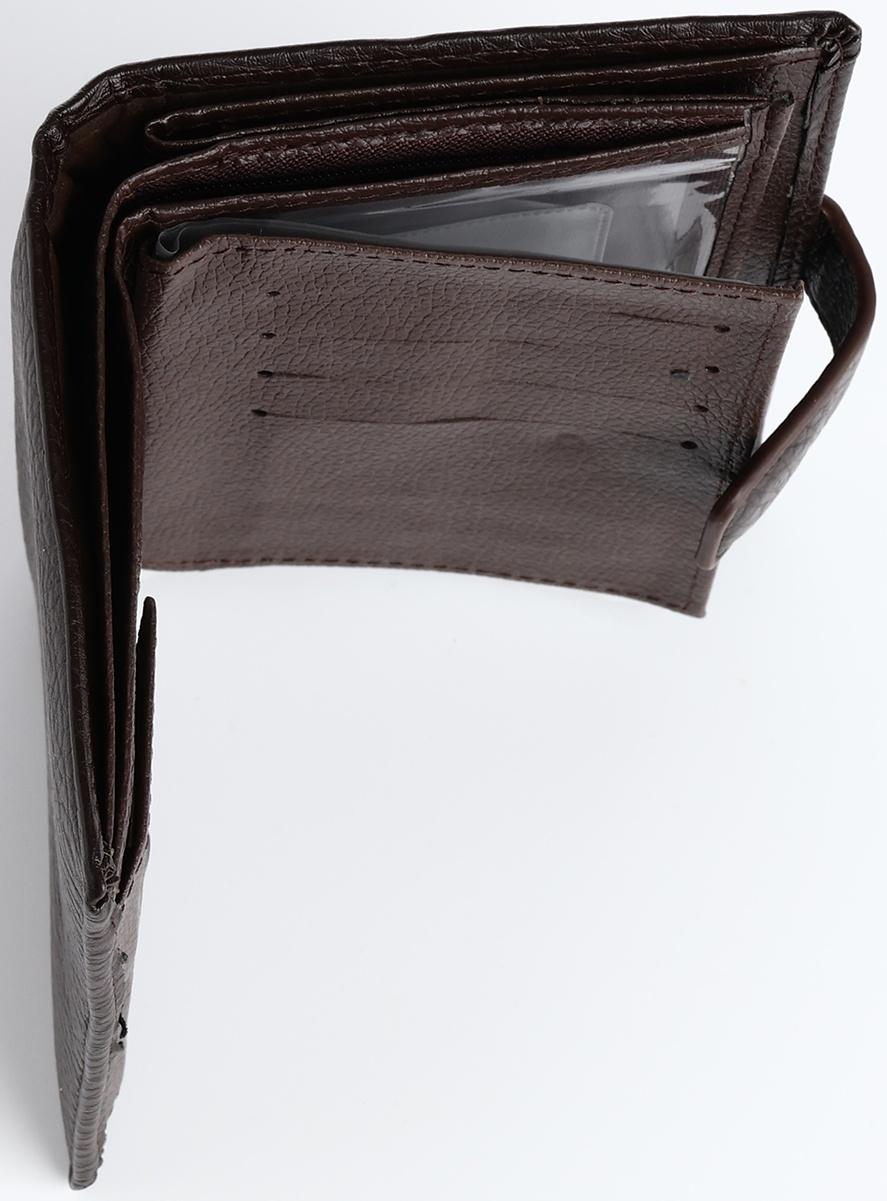 Портмоне на магните 3 в 1, отдел для автодокументов, паспорта, цвет коричневый