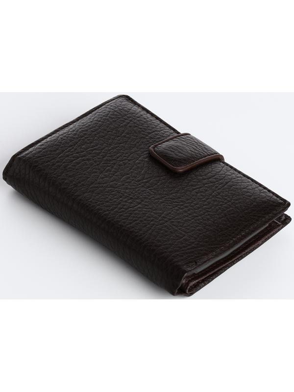 Портмоне на магните 3 в 1, отдел для автодокументов, паспорта, цвет коричневый