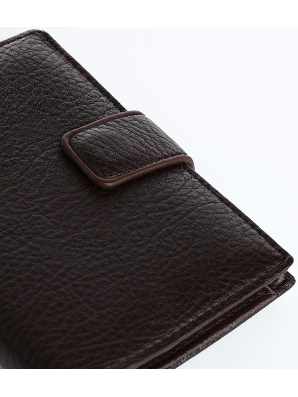 Портмоне на магните 3 в 1, отдел для автодокументов, паспорта, цвет коричневый