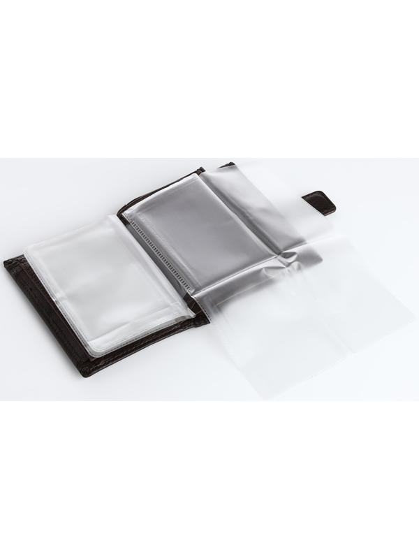 Портмоне на магните 3 в 1, отдел для автодокументов, паспорта, цвет коричневый