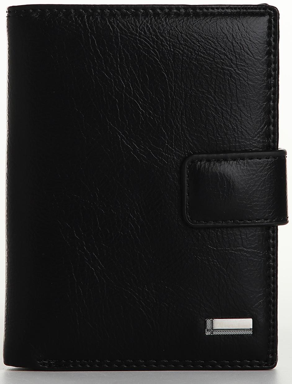Портмоне на магните 3 в 1, отдел для автодокументов, паспорта, цвет чёрный