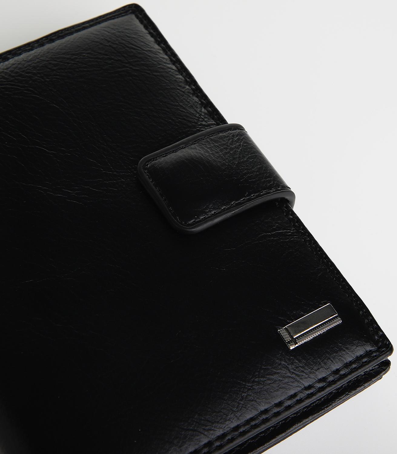 Портмоне на магните 3 в 1, отдел для автодокументов, паспорта, цвет чёрный