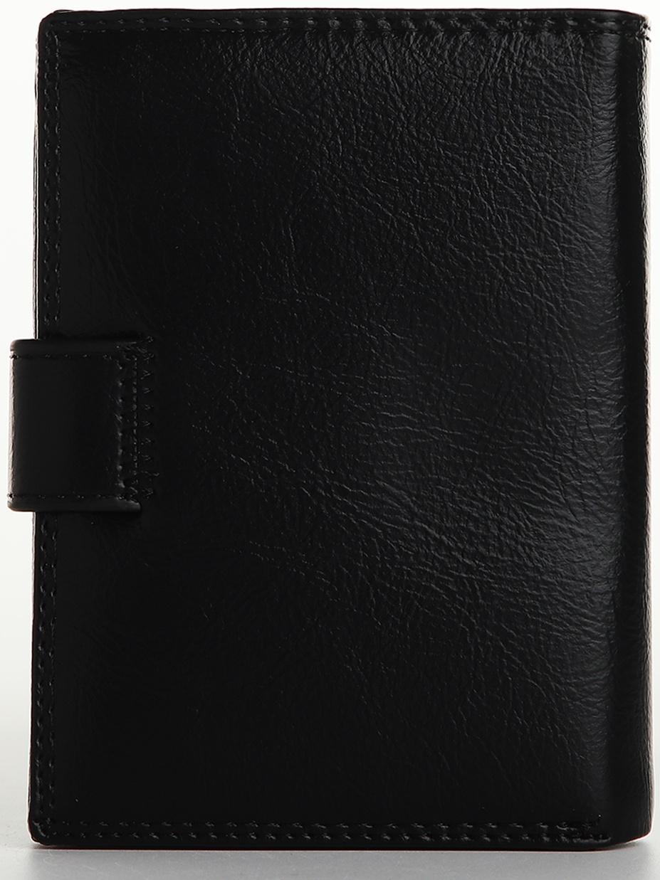 Портмоне на магните 3 в 1, отдел для автодокументов, паспорта, цвет чёрный