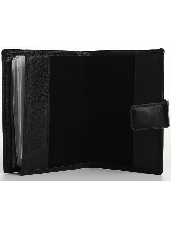 Портмоне на магните 3 в 1, отдел для автодокументов, паспорта, цвет чёрный