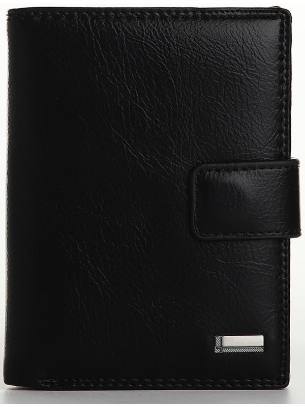 Портмоне на магните 3 в 1, отдел для автодокументов, паспорта, цвет чёрный