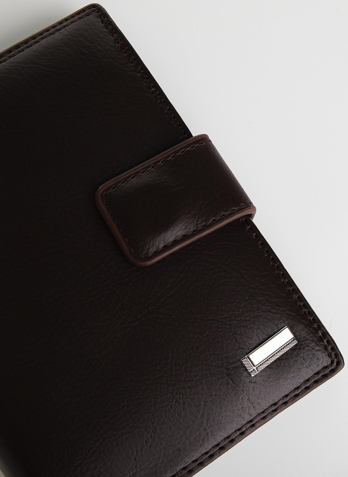 Портмоне на магните 3 в 1, отдел для автодокументов, паспорта, цвет коричневый