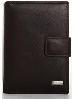 Портмоне на магните 3 в 1, отдел для автодокументов, паспорта, цвет коричневый