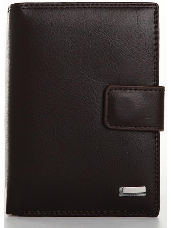 Портмоне на магните 3 в 1, отдел для автодокументов, паспорта, цвет коричневый