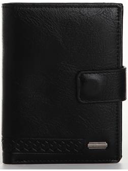 Портмоне на магните 3 в 1, отдел для автодокументов, паспорта, цвет чёрный