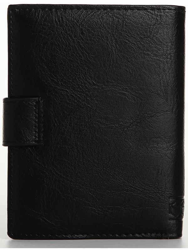 Портмоне на магните 3 в 1, отдел для автодокументов, паспорта, цвет чёрный