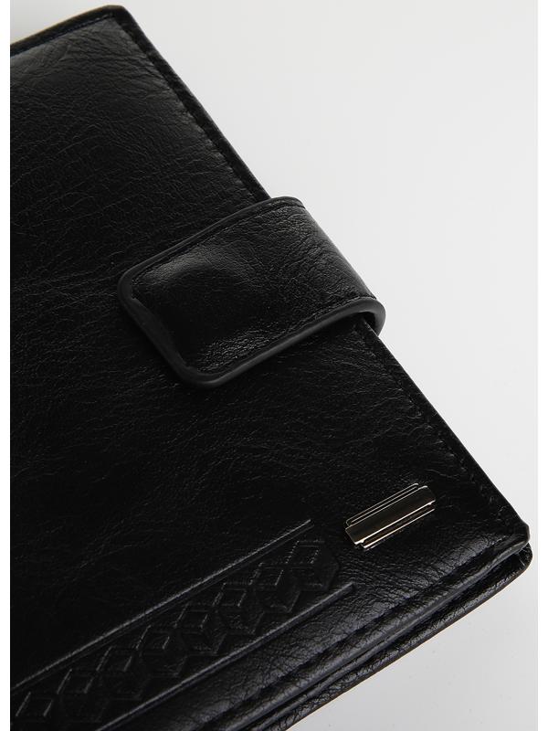 Портмоне на магните 3 в 1, отдел для автодокументов, паспорта, цвет чёрный