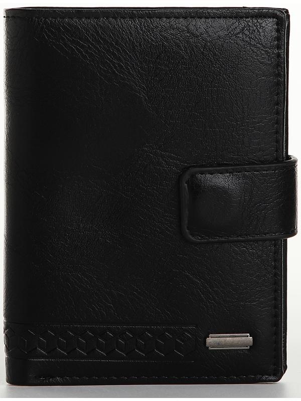 Портмоне на магните 3 в 1, отдел для автодокументов, паспорта, цвет чёрный