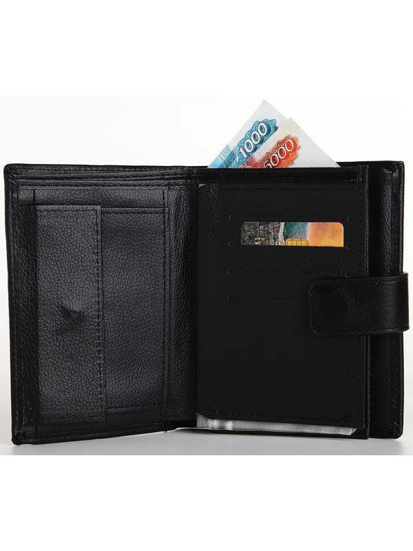 Портмоне на магните 3 в 1, отдел для автодокументов, паспорта, цвет чёрный