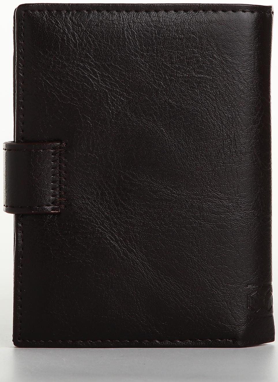 Портмоне на магните 3 в 1, отдел для автодокументов, паспорта, цвет коричневый