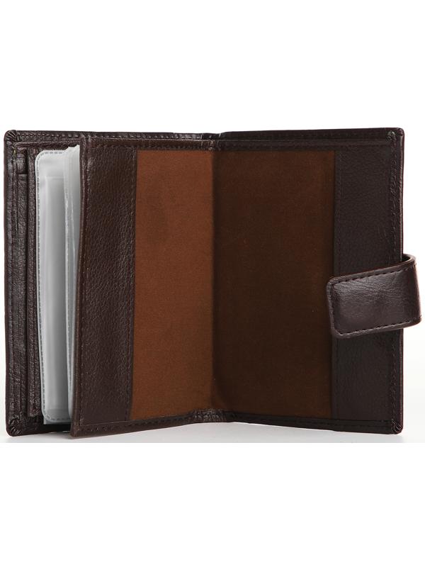 Портмоне на магните 3 в 1, отдел для автодокументов, паспорта, цвет коричневый