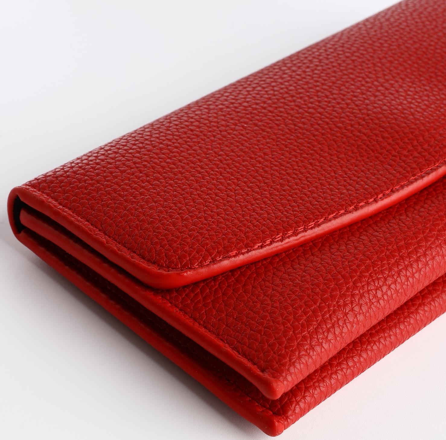 Кошелёк на магните, цвет красный