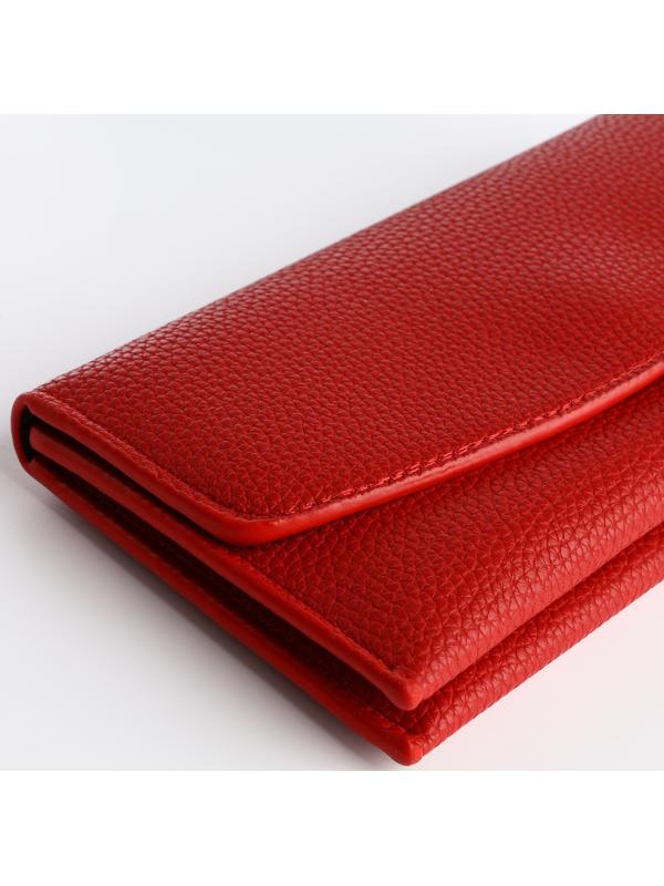 Кошелёк на магните, цвет красный