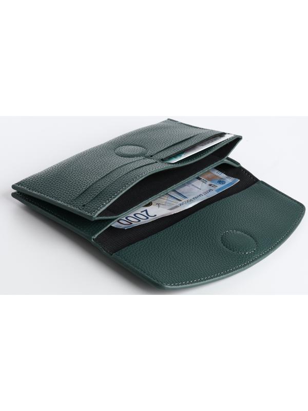 Кошелёк на магните, цвет зелёный