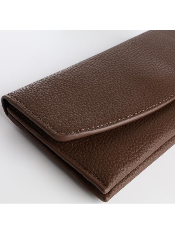 Кошелёк на магните, цвет коричневый