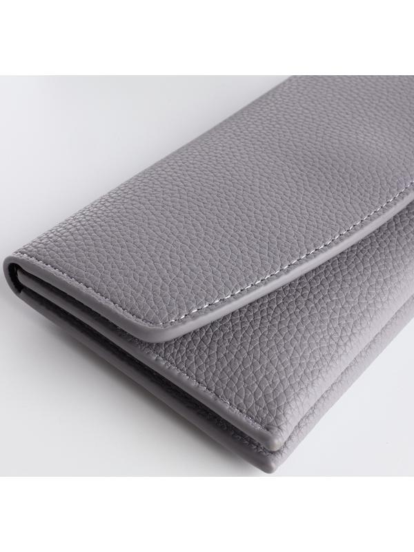 Кошелёк на магните, цвет серый