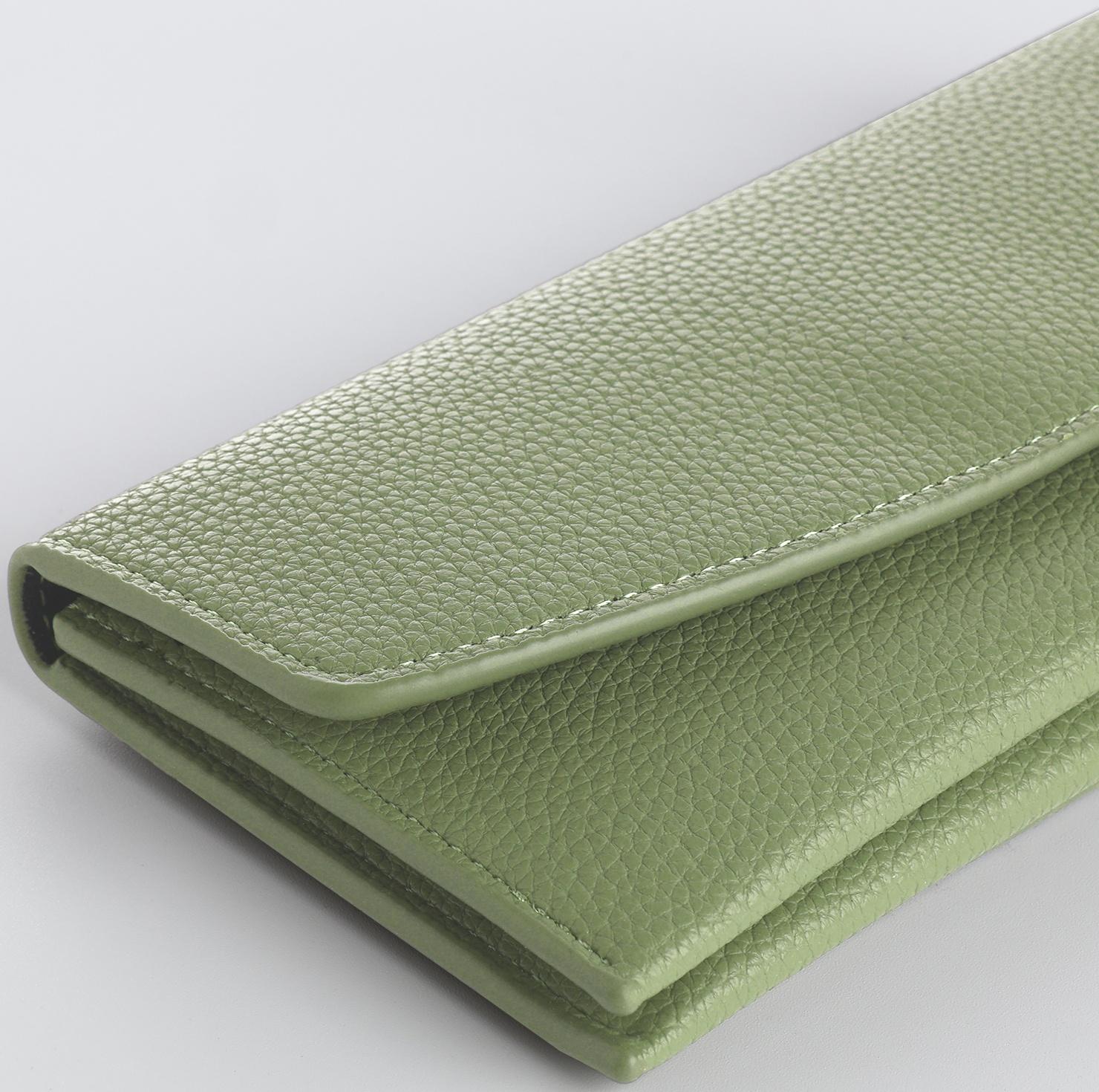 Кошелёк на магните, цвет зелёный