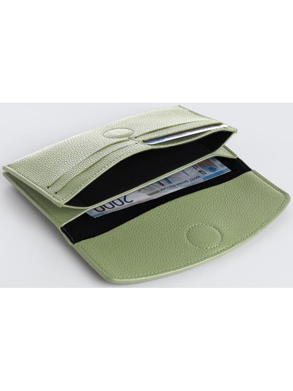 Кошелёк на магните, цвет зелёный