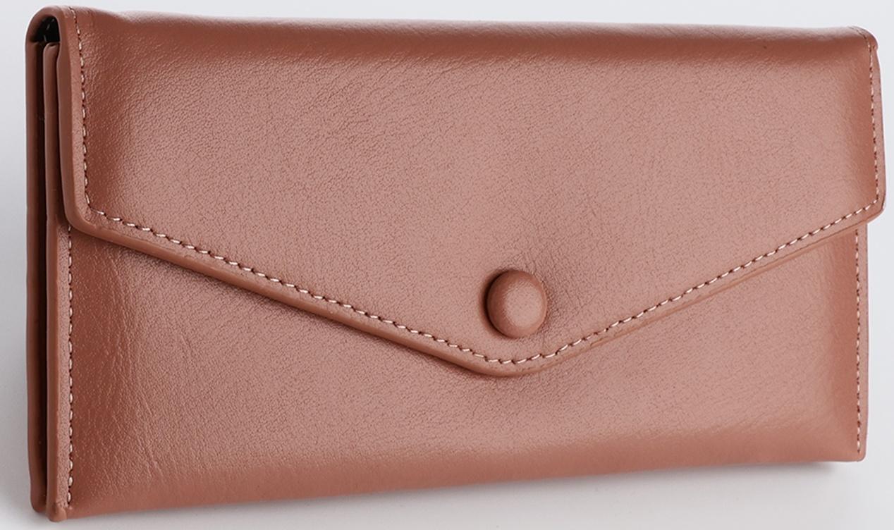Кошелёк на кнопке, цвет розовый