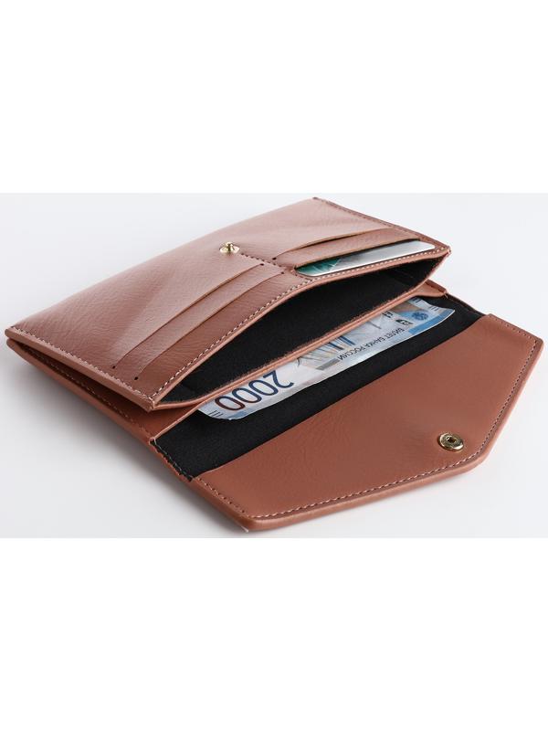 Кошелёк на кнопке, цвет розовый