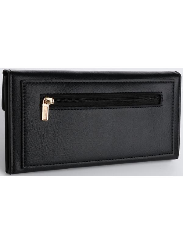 Кошелёк на кнопке, цвет чёрный