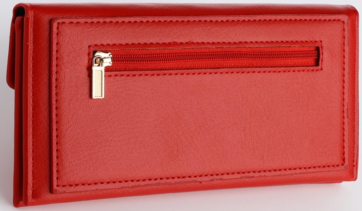 Кошелёк на кнопке, цвет красный