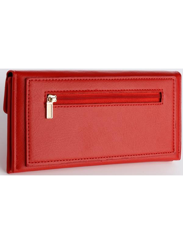 Кошелёк на кнопке, цвет красный