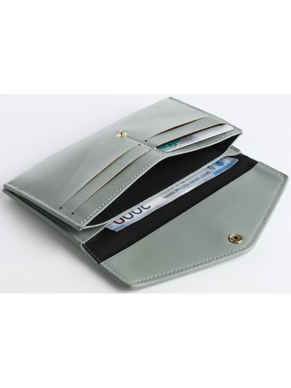 Кошелёк на кнопке, цвет зелёный