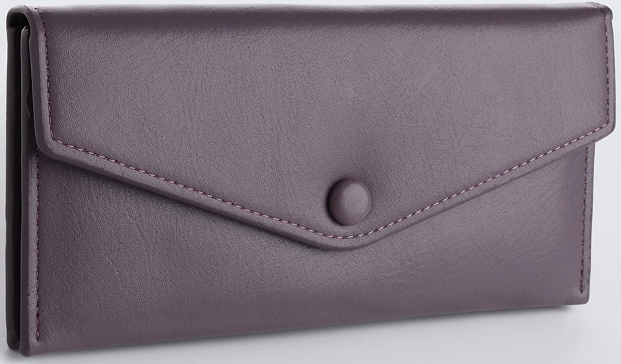 Кошелёк на кнопке, цвет фиолетовый