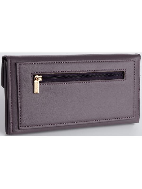 Кошелёк на кнопке, цвет фиолетовый