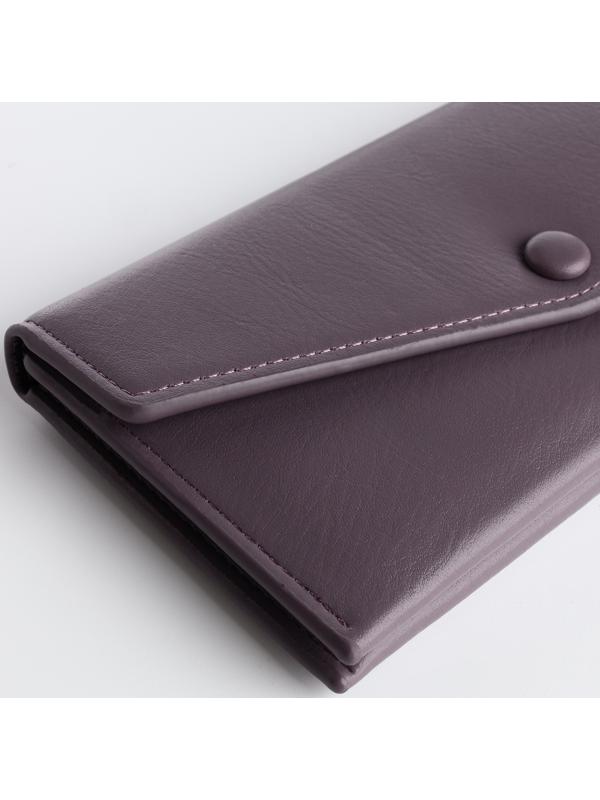 Кошелёк на кнопке, цвет фиолетовый